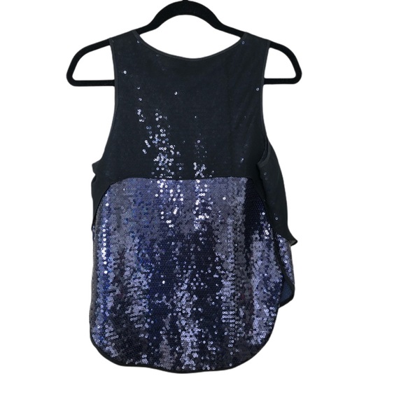 Amanda Uprichard Sapphire blue/navy sequined Top S - Picture 3 of 10
